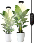 Plant Grow Light,yadoker LED Growing Light Full Spectrum for Indoor Plants,Black Magnifying Glass Plant Lights,Height Adjustable, Automatic Timer, 5V Low Safe Voltage,Idea for Large