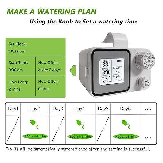 Auto Plant Waterer Indoor for 15 Potted Plants, Drip Irrigation Kit with Adjustable Drippers & Lockable Tee Connectors, Digital Programmable Timer, Upgraded Automatic Watering System Devices