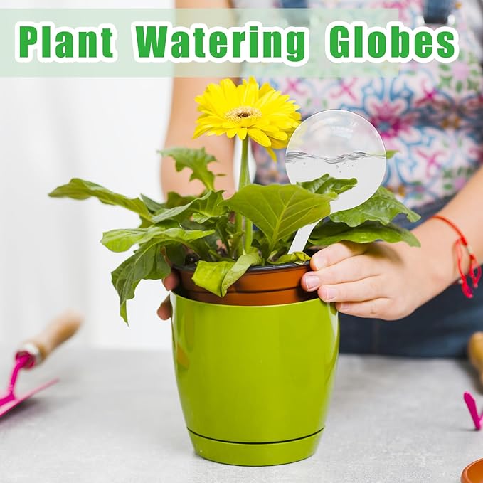 12 PCS Large Plastic Self-Watering Bulbs,Clear Watering Globes,Plant Watering Globes for Plants,Graden,Flowers Flowerpot