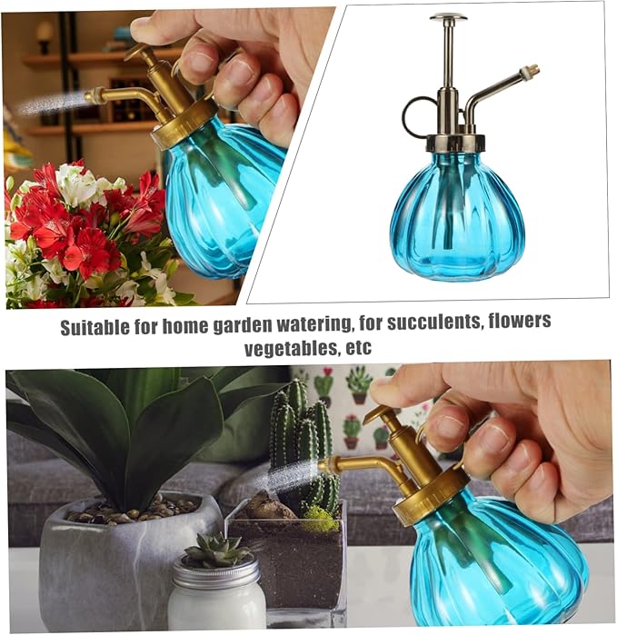Milisten 2pcs Retro Glass Plant Mister Spray Bottle Ergonomic Design for Precise Watering of and Bonsai Sprayers Gold Bronze Nozzles for Indoor Plant Care