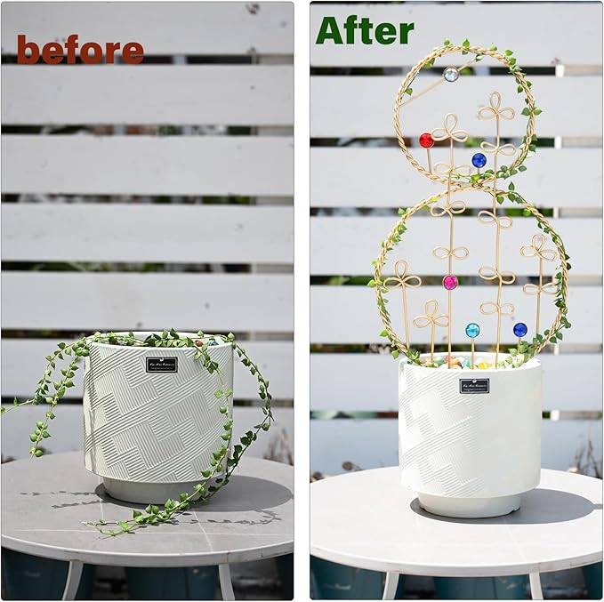 1PCS Hoya Trellis Plant Support Indoor Metal Frame Unique Trellis for Climbing Plants Potted Hoya Pots Small Houseplant Vine Support for Plant Lovers Home Decor