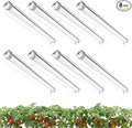 8 Pack LED Grow Light 2FT, 5000K Full Spectrum, 192W(8 x 24W), Linkable Growing Lamp Fixture, T8 Grow Lights for Indoor Plants, Seed Starting, Vegetables
