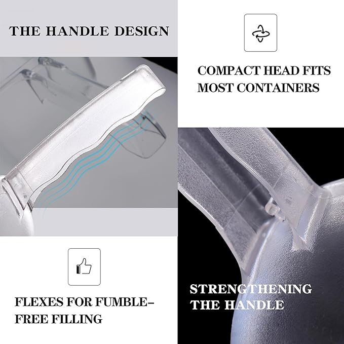 12 oz Clear Hand Scoop, Food-grade Acrylic Multi-Purpose Kitchen ice scoop, Flat-bottomed Scoop for Ice, Popcorn, Cookies, Candy Buckets(1PCS) (1)