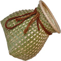 Zerodeko 1pc Handmade Woven Flower Basket Rustic Storage Container for Home Decor Multi-functional Basket for Flower Arranging and Organizing Natural Material Design
