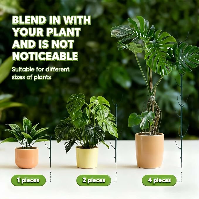 5 Pack Stackable Monstera Plant Support, Garden Plant Support Stakes for Indoor Outdoor Plants, Climbing Plant Support Structures Plant Holder Stick Moss Pole for Support Tall Potted Plants