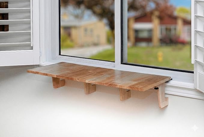 Original SillMate Window Plant Shelf, 31.88"x 13.77" Sill Shelf for Plants - Verify Sizing First - Cat Perch - Renter Friendly No Drilling/Damage - Sill Extender for Plants (81 x 35cm)
