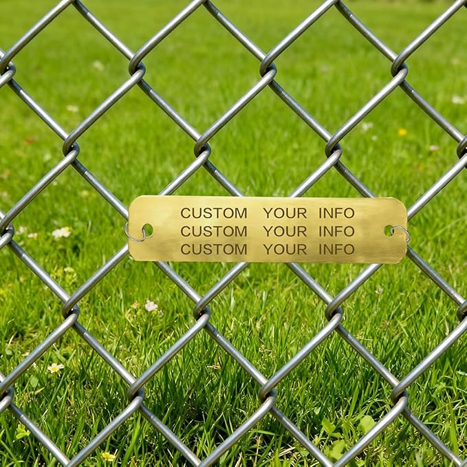 50 Pack Custom Brass Trap Tags – Personalized Laser Engraved Brass Trap Tags for Crab & Lobster Traps, Trapping Supplies, Garden Plant Labels, Equipment Marking