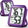 Antonki 2 Pack Room Thermometer for Home, Hygrometer Indoor Humidity Meter Gauge, Digital Temperature and Humidity Monitor Sensor for House, Terrarium, Incubator, Greenhouse - Battery Included