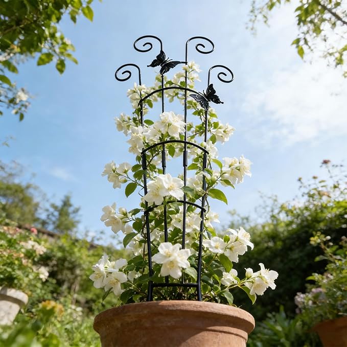 Metal Garden Stake for Potted Climbing Houseplants Supported Indoor Outdoor Metal Plant Indoor Stackable Plant Houseplant Small Supported for Potted