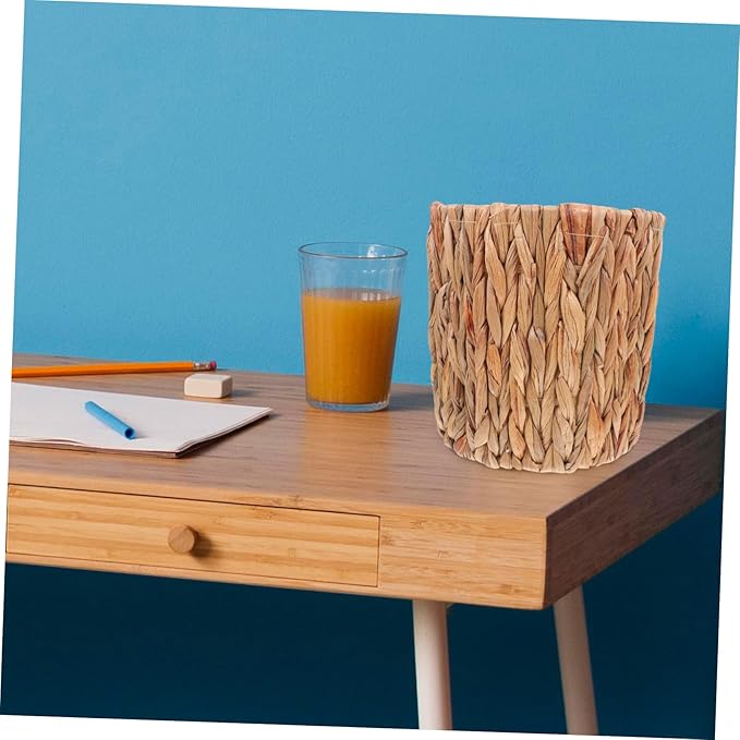 Cabilock Straw Planter with Liner Stylish Indoor Plant Container for Home Gardening
