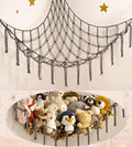 mirolam Stuffed Animals Hammock Net Corner-Hanging Stuff Animal Toy Storage Organizer for Plush Plushie Room Bedroom Nursery Decor Toy Storage Organization