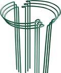HiGift 6 Pack 24 Inch Plant Stakes, 10" Wide x 24" High Half Round Metal Peony Cages and Support, Green Garden Plant Stake Plant Support Ring Border for Peony Tomato,Hydrangea,Flower Indoor Outdoor