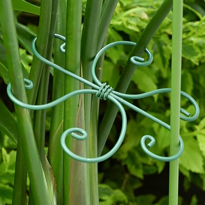 YOHSNOR 5PCS Monstera Plant Support Hook Green, 5.5IN - Durable Metal Stem Support for Indoor Plants, Adjustable & Easy to Install, Ideal for Monstera, Fishbone Cactus, and Decorative Plant Care