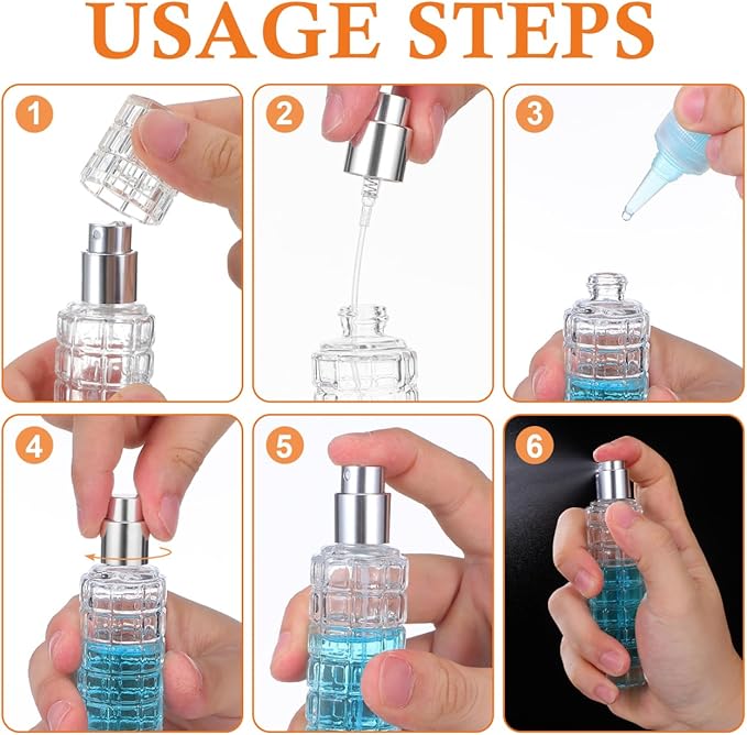 1Pc Cocktail Atomizer Sprayer 45ml Refillable Empty Bitters Spray Bottle Glass Martini Bar Bitter Perfume Mister for Bartending Travel and Home Use Resistant Airtight