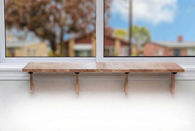 Original SillMate Window Plant Shelf, 31.88"x 13.77" Sill Shelf for Plants - Verify Sizing First - Cat Perch - Renter Friendly No Drilling/Damage - Sill Extender for Plants (81 x 35cm)