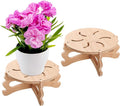 2Pc Plant Stand Indoor,Natural Bamboo Plant Stand Indoor,No Screws Required Stable Outdoor Plant Pot Stand for 5-15 lnch Pots,Mid-Century Modern Plant Stool for Living Room, Balcony, Office