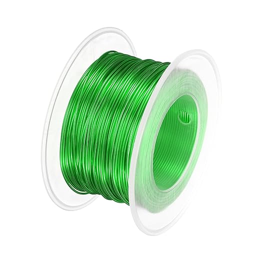 HARFINGTON Bonsai Wire Anodized Aluminum Training Wire Roll 0.8mm Gauge 98ft Length Bendable Bonsai Tree Wire for Garden, Horticulture, Landscape, Planting, Green