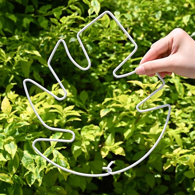 Yohsnor 5PCS Monstera Plant Stem Support White - 11x9.4 inches, Durable Adjustable Leaf Supports for Indoor Plants, Fishbone Cactus Stake Holder for Garden Stability