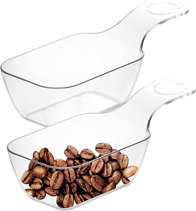 Youngever 12 Pack Plastic Kitchen Scoops, Clear Coffee Scoops for Coffee, Tea, Sugar, Protein Powder