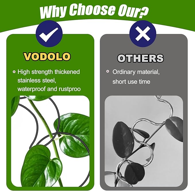 Vodolo 18 Pcs Chain Trellis for Climbing Plants Indoor Outdoor,Wall Plant Vine Climbing Support for Potted Plants,Houseplant Accessorie for Climbing Plants Pertains to Monstera,Pothos,Ivy,Wisteria