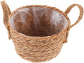 Hand Woven Plant Basket for Indoor Decor Large 12 inch Seagrass Planter Liner Rustic Decorative Storage Bin for Home and Garden