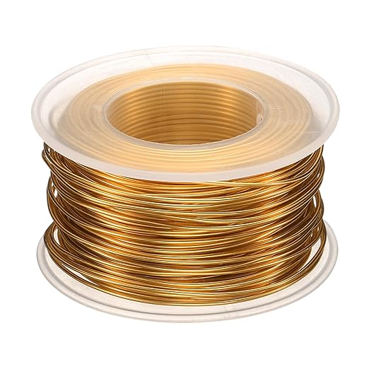 HARFINGTON Bonsai Wire Anodized Aluminum Training Wire Roll 1mm/18 Gauge 98ft Length Bendable Bonsai Tree Wire for Garden, Horticulture, Landscape, Planting, Golden