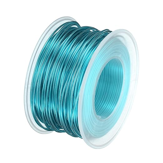 HARFINGTON Bonsai Wire Anodized Aluminum Training Wire Roll 1mm/18 Gauge 98ft Length Bendable Bonsai Tree Wire for Garden, Horticulture, Landscape, Planting, Lake Blue
