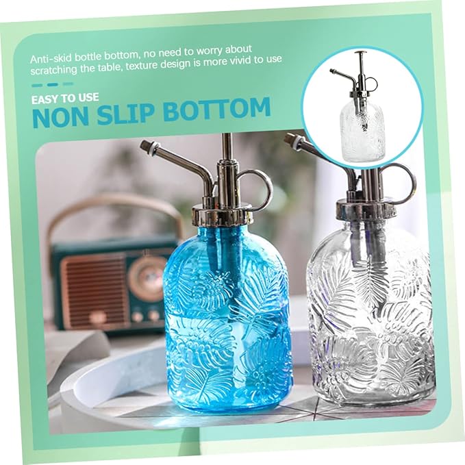 LIOOBO Glass Plant Mister Thickened Opening 350ml Spray Bottle for Succulent Watering and Cleaning