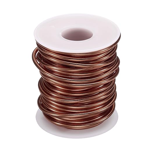 HARFINGTON Bonsai Wire Anodized Aluminum Training Wire Roll 3mm/9 Gauge 33ft Length Bendable Bonsai Tree Wire for Garden, Horticulture, Landscape, Planting, Copper