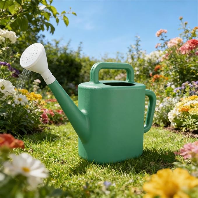 Watering Can 2 Gallon for Indoor Plants, Garden, Outdoor Plant House Flower, Gallon Large Long Spout with Sprinkler Head