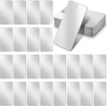 50 Pack Stainless Steel Laser Engraving Blanks Stamping Blanks Rectangle DIY Craft Metal Blank Dog Tags Personalized Keychain Pendants, 1 Inch x 2 Inch