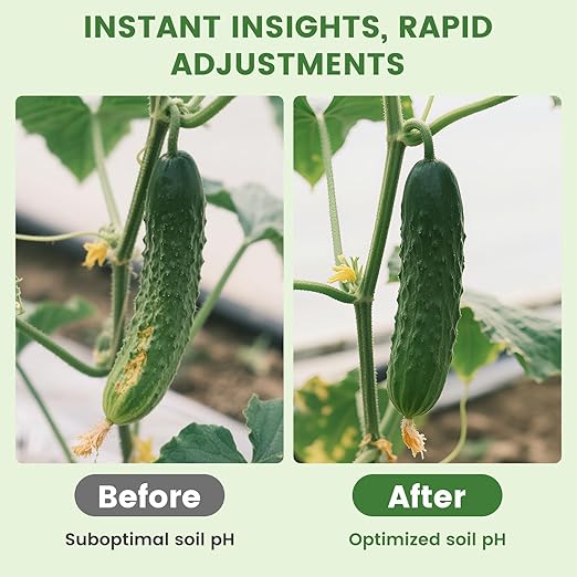 Soil pH Test Kit: 150 pH Test Strips with Cylinder for Quick Readings | Easy Testing for Garden & Lawn | Includes Illustrated Guide