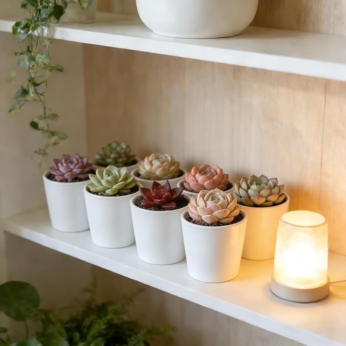 24 Pack Succulents Plants Live, Assorted Mini Succulents Bundle, Easy Care Bare Root Succulent Plants for Indoor Outdoor Decor, Home Office Desk, Terrarium DIY, Gift for Plant Lovers