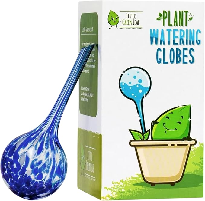 Little Green Leaf Automatic Plant Watering Globes Self Watering Planter Inserts 1 Pack | Hands Free Multicolor Glass Bulb | Planter Spikes to Support Indoor & Outdoor Plant Health (100ml)