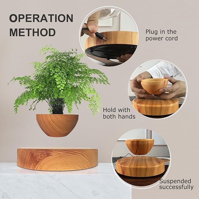 Levitating Plant Pot,Planting Flower pots,Magnetic levitation,Floating Plant Pot,Floating Plant,Hanging Flower pots,Suspendded Flowerpot,Hanging planters for Indoor Plants