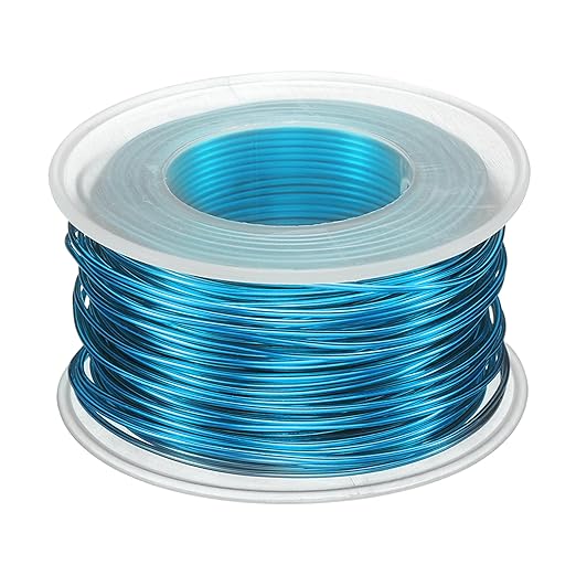 HARFINGTON Bonsai Wire Anodized Aluminum Training Wire Roll 1mm/18 Gauge 98ft Length Bendable Bonsai Tree Kit for Garden, Horticulture, Landscape, Planting, Sky Blue