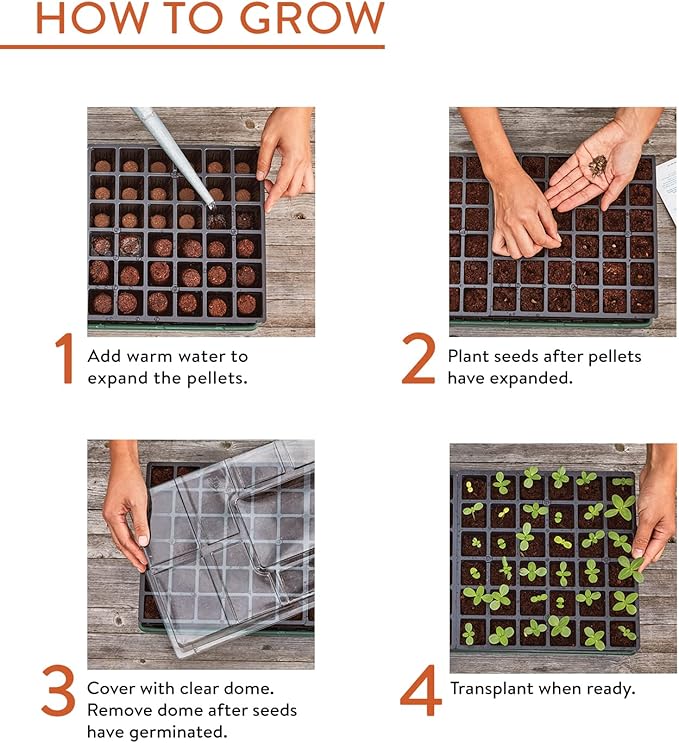 Burpee Greenhouse Indoor Seed Starting Kit + Organic Coconut Coir Seed Starting Mix