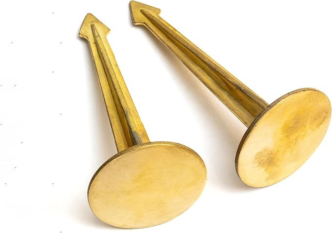 Two-Pack Brass Survey Stakes, Flush Property Markers, Boundary Markers (2)