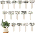 15Pcs Wooden Plant Signs, Funny Garden Plant Markers, Cute Patterns Interesting Words Labels with Stake for Indoor Outdoor Patio Decorative Plants Stakes Garden Tags