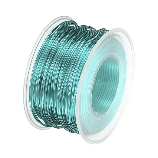 HARFINGTON Bonsai Wire Anodized Aluminum Training Wire Roll 1mm/18 Gauge 98ft Length Bendable Bonsai Tree Wire for Garden, Horticulture, Landscape, Planting, Light Blue