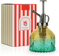 T4U Glass Plant Mister 200ML, Vintage Spray Bottle with Top Pump Fine Mist Garden Flower Sprayer Small Decorative Spritzer Watering Can Gift for Indoor Outdoor Succulent House Plant (Gradient Color)