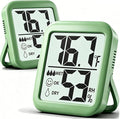 Antonki 2 Pack Room Thermometer for Home, Hygrometer Indoor Humidity Meter Gauge, Digital Temperature and Humidity Monitor Sensor for House, Terrarium, Incubator, Greenhouse - Battery Included