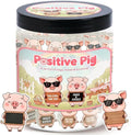 Positive Pig Jar With 60 Daily Affirmation Cards, Gifts For Sister, Daughter Birthday Gift, Pig Present For Pig Lovers Women Girls Men Teens Kids, Christmas Pig Decorations For Home, The Pink Stuff