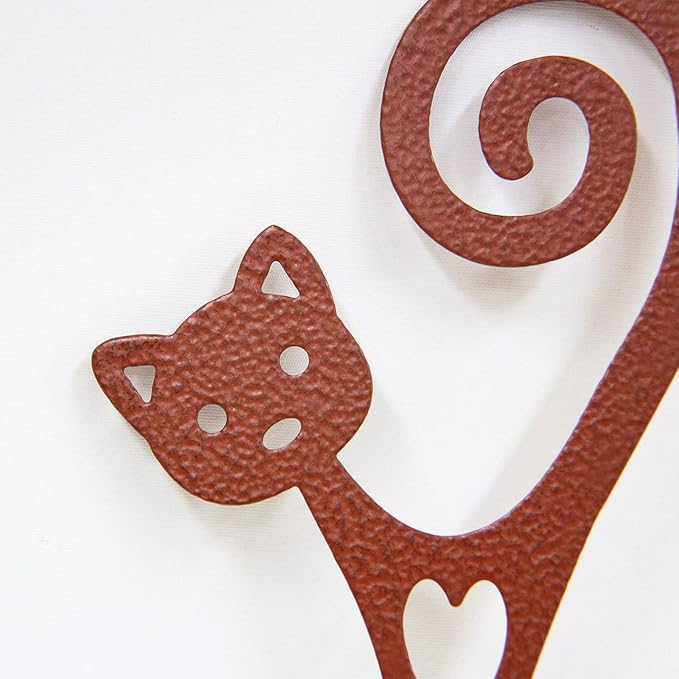 Cat Garden Stake A – Powder-Coated Metal Plant Pick & Cute Decor for Indoor & Outdoor Planters and Gardens