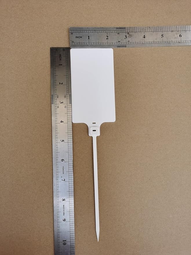 Plastic Seals Shipping Tags Logistics Use Big Sign Tie Large Label Tie, 255 mm Total Length, Package of 100 pcs (White)