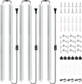JESLED Waterproof Grow Lights for Indoor Plants, 2FT Sunlight Full Spectrum 5000K LED for Seed Starting, Seedling & Vegetables, 144W(6 X 24W,900W Equiv), Linkable Grow Light Strip with Switch, 6P