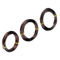 Antrader Bonsai Training Wire Set,Anodized Aluminum Wire 2.5mm/3.0mm/4.0mm Training Wire for Bonsai Trees,3 Sizes/100g,Brown