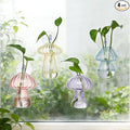 Bunmery Window Propagation Stations, 4 pcs Colored Mushroom Plant Propagation Station with Suction Cups, Easy to Install Window Hanging Planer, Indoor No Nails Glass Vase Terrarium for Plants&Flowers