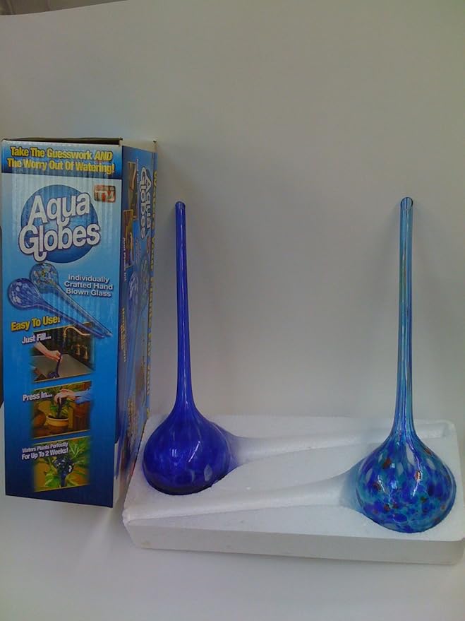 Aqua Globes AG011706 Glass Plant Watering Bulbs, 2-Pack