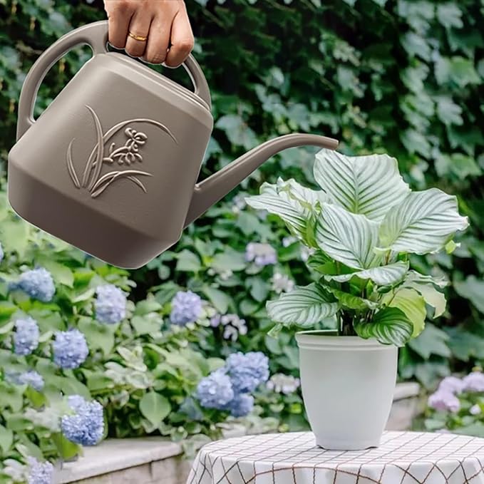 Finger Plant Watering Can - Coffee Color - 1/2 Gallon